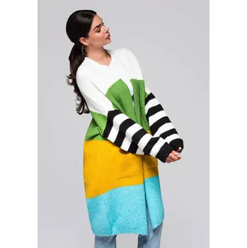 Dámský svetr Larica Dámský kardigan LW-SWCD-0106 Barva: Modrá, Velikost: ONE SIZE