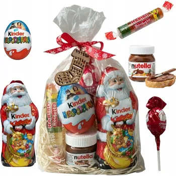 Bonboniéra Sada sladkostí na Mikuláše Kinder Nutella Haribo balíček pro děti