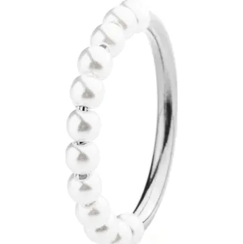 Prsten franco bene Antistresový prsten s perličkami - stříbrný | 2168 Velikost prstenu: 7 (56 mm)
