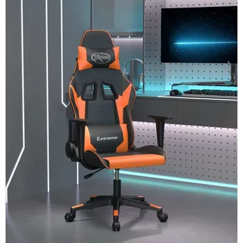 vidaXL Herní židle umělá kůže [3143687] Barva: Černá a oranžová