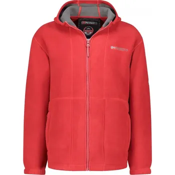 Pánská mikina GEOGRAPHICAL NORWAY fleecová mikina pánská TORLEON s kapucí M červená