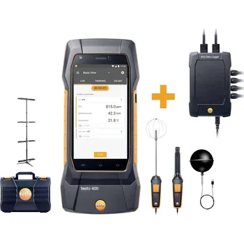 testo testo 400 - Datenlogger Behaglichkeits-Set sada měřičů parametrů životního prostředí, měří teplota, tlak, -40, 0 - 150, 200 °C, hPa