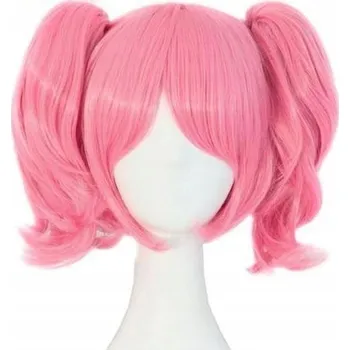 Karnevalová paruka Korbi paruka dlouhé vlasy růžová