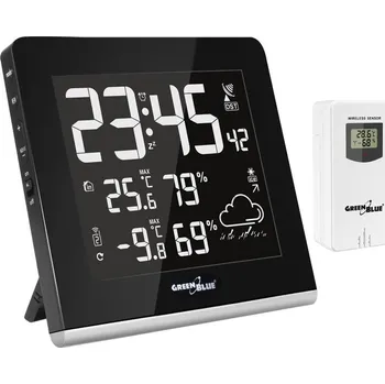 Meteostanice Bezdrátová meteostanice GreenBlue GB151 s LCD displejem a senzorem