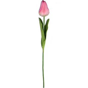 umělá květina UMĚLÉ UMĚLÉ KVĚTINY , JEDNODUCHÝ RŮŽOVÝ TULIPÁN 52 CM, DEKORACE, OZDOBA
