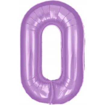 Balónek Fóliový balónek ve tvaru číslice 0, světle fialový, 100 cm