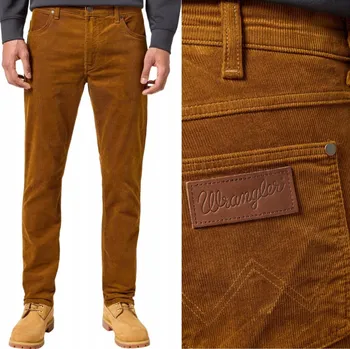 Pánské džíny WRANGLER GREENSBORO JEANSY STŘIH STRAIGHT REGULAR Manšestrové kalhoty "MONKS" _ W44 L34