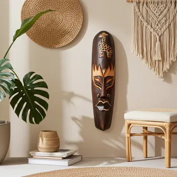 Etno Maska 8 Žirafa Dřevo 50 cm
