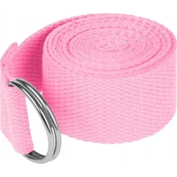 Popruh na jógu, páska na cvičení a protažení – růžová REBEL ACTIVE