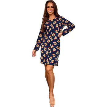 Dámská noční košile Noční košile rozepínací CORNETTE 104/474 TEDDY 7 tmavě modrá M 0