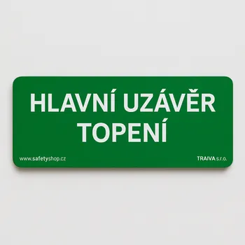 Hlavní uzávěr topení Plast 210 x 80 mm tl. 0.5 mm - Kód: 04666