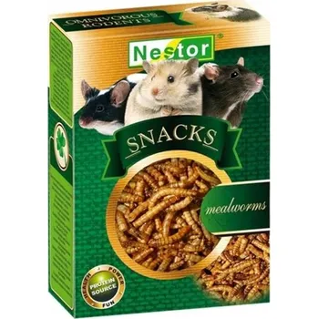Krmivo pro hlodavce Nestor Snacks pamlsek kousátko pro hlodavce a králíky larvy moučníku 20 g