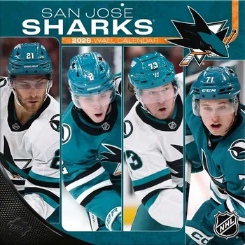 Kalendář JF Turner Kalendář San Jose Sharks NHL 2026 Wall Calendar