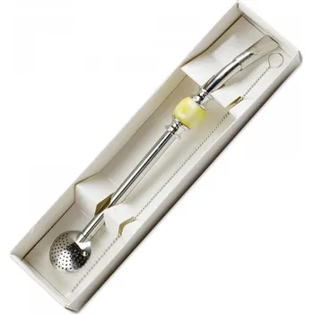 Cuchara Set bombilla + čistící kartáček, beige