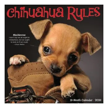 Kalendář Chihuahua Rules 2026 12 X 12 Wall Calendar (Kalendář)