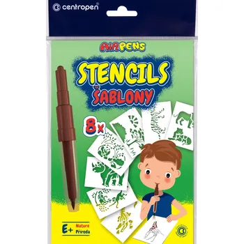 Dětské zboží Šablony k foukacím fixům Centropen SET E+ (divoká zvířata)