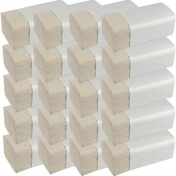 Papírový ručník Papírové ručníky šedé 1-vrstvé biologicky rozložitelné 20 ks skládané ZZ