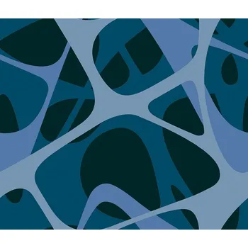 Tapeta TAPETA S ABSTRAKTNÍM VZOREM ODSTÍNY MODRÉ VINYL 10,05 m x 75,00 cm