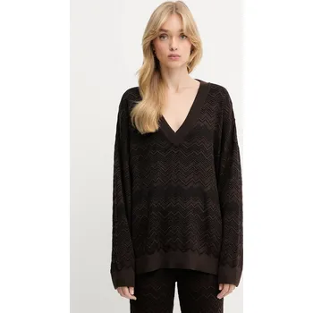 Dámský svetr Vlněný svetr Missoni dámský, hnědá barva, DS25WN14.BK01CP 89X, vel. 42