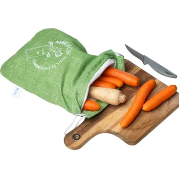 Dóza na potraviny Wrap - up Funkční pytlík MRKVÁČEK, sáček na zeleninu (1kg), aby zůstala čerstvá - mix barev Barva: zelená