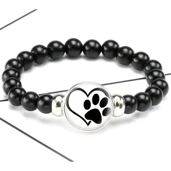 Náramek Náramek s tlapkou a srdíčkem