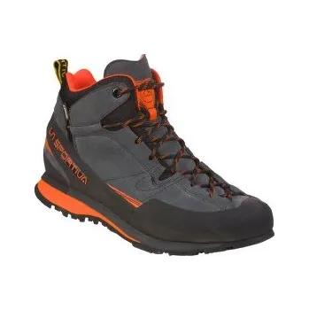 Pánská sportovní obuv La Sportiva Boulder X Mid GTX Carbon/Flame černá 46,5 EU