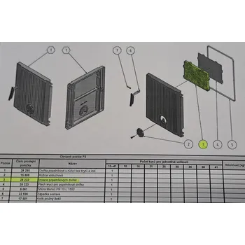 Příslušenství ke kotli Vetim U22 Economy izolace popelníkových dvířek