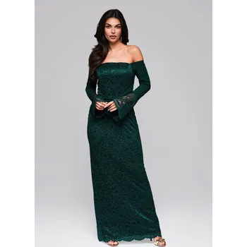 Dámské šaty Larica Společenské šaty LA-OM-DLR243 Barva: Zelená, Velikost: XS