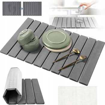 Odkapávač na nádobí ODKAPÁVAČ NA NÁDOBÍ elegantní sušák podložka z mikrovlákna na talíře a sklenice