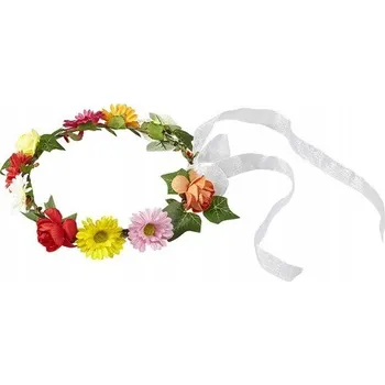 Věnec Barevný věnec do vlasů - květinový, hippie, boho styl