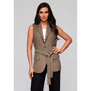 Dámská vesta Larica Dámská vesta LW-BLZV-0102 Barva: Tmavě béžová, Velikost: S