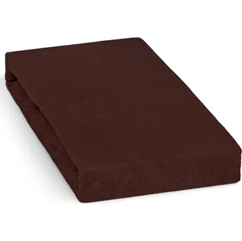 Prostěradlo Froté prostěradlo 180x200cm, tmavě hnědé