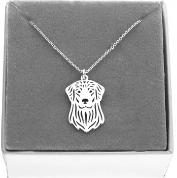 Náhrdelník Stříbrný náhrdelník řetízek s pejskem GOLDEN RETRIEVER stříbro 925, 45 cm