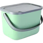 Koš na bioodpad 6 l zelený s šedým víkem