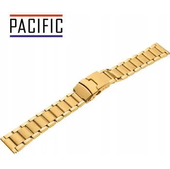 Náramek Ocelový náramek k hodinkám plný 20 mm zlatý + teleskopy dárek