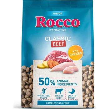 Krmivo pro psa 5x1kg Rocco Junior Classic hovězí s kuřecím