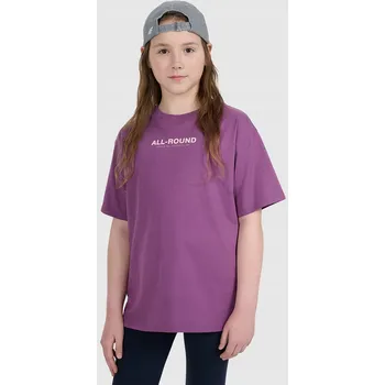 Dívčí tričko 4F dětské tričko fialové bavlna velikost 146
