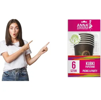 Jednorázové nádobí Papírové kelímky 6 ks Anna Zaradna