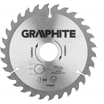 Vrták Kotoučová pila s vidiovým ostřím 160x30mm GRAPHITE 57H660