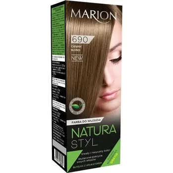 Barva na vlasy Marion Natura Styl barva na vlasy 690 Tmavě Plavá 80ml + kondicionér 10ml