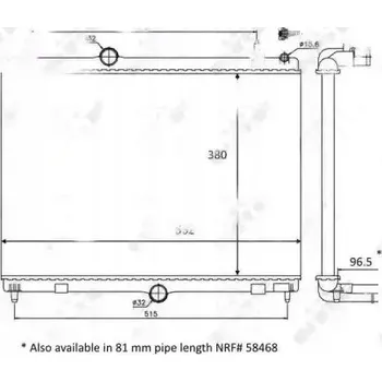Chladič motoru NRF 58399 Chladič motoru, chlazení motoru