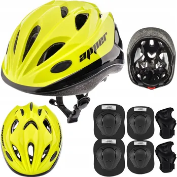 Kolečkové brusle Cyklistická Přilba Nastavitelná + Sada Chráničů na Kolečkové Brusle, Kolo, Skateboard Velikost M