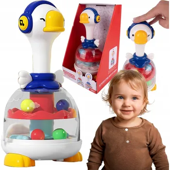 KÁČA Hračka Kolotoč s rotujícími kuličkami Krteček Kačenka Zvuk