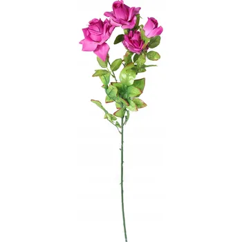 Obraz Větvička se 4 umělými fialovými růžemi – vypadají jako živé 80 cm