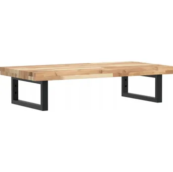 Deska pod umyvadlo Deska pod umyvadlo nástěnná ocel a masivní akáciové dřevo