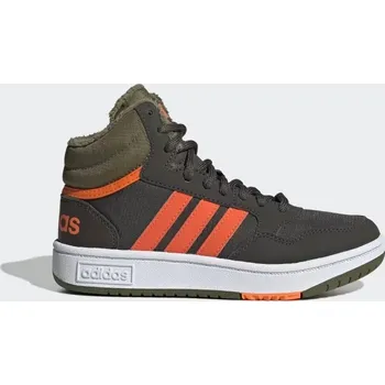 Chlapecké tenisky Dětské boty adidas Core GW4486 HOOPS MID 3.0 Zelené 37 1/3