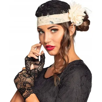 Karnevalový kostým Sada. retro charleston léta 20 rukavice čelenka