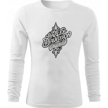 Pánské tričko Tričko s dlouhým rukávem D486 HARLEY DAVIDSON MOTOR bílé pánské vel M