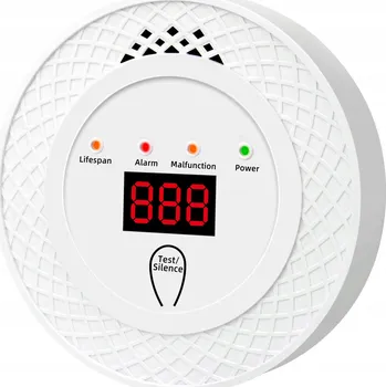 Zabezpečovací technika Detektor kouře, oxidu uhelnatého a plynu s LCD displejem - hlásič, senzor, alarm