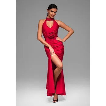 Dámské šaty Larica Společenské šaty LA-OM-DLR082 Barva: Červená, Velikost: XS